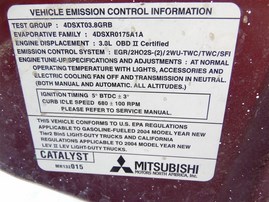 2004 Mitsubishi Endeavor Limited Burgundy 3.8L AT 2WD #214009